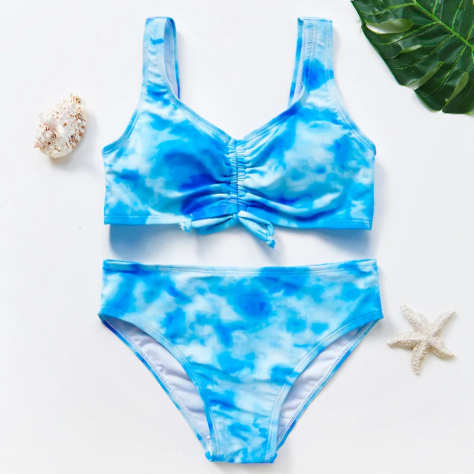 Teen Girls Sports Tie Dye Bikini Set with Chest Pads Girls Split Bikini Kids Vest Swimwear
Teen Girls Sports Tie Dye Bikini Set with Chest Pads Girls Split Bikini Kids Vest Swimwear