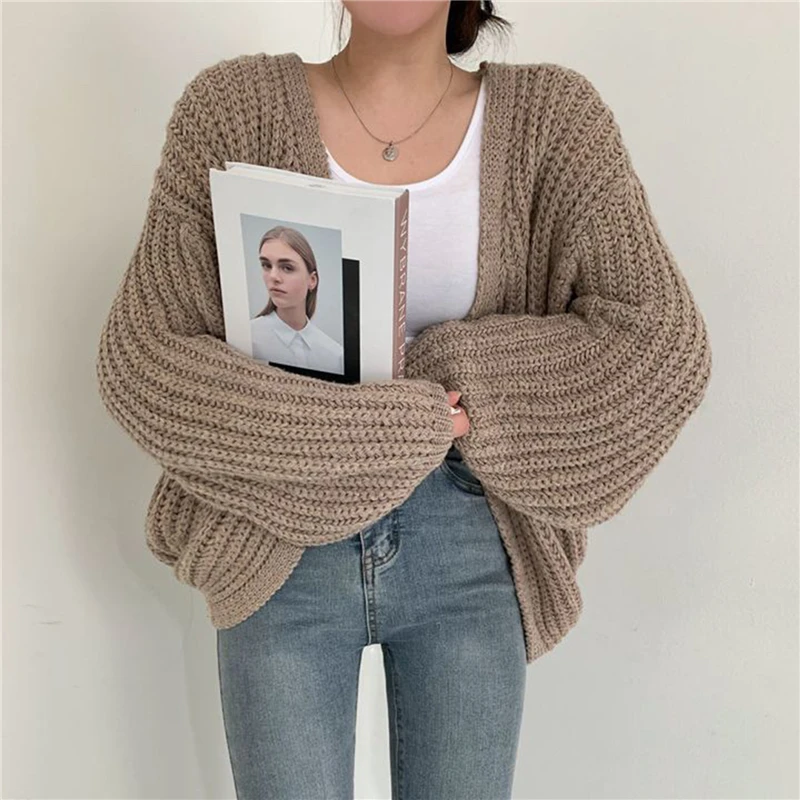Vintage Harajuku Lantern Sleeve Women Cardigan Sweater Casual Korean Fall Streetwear Tops Coat Chic Lazy Wind Y2k Sweater
Vintage Harajuku Lantern Sleeve Women Cardigan Sweater Casual Korean Fall Streetwear Tops Coat Chic Lazy Wind Y2k Sweater
