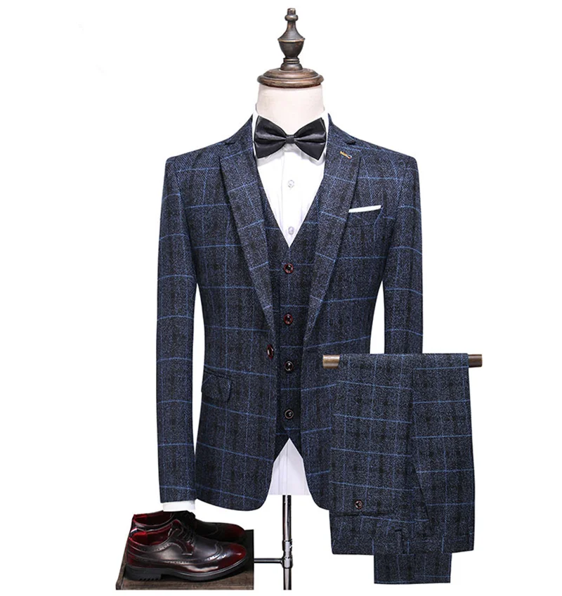 High Quality Plus Size (suit + Vest + Pants) Men's Elegant and Fashionable Business Slim Linen Casual Dress Gentleman 3piece Set 
High Quality Plus Size (suit + Vest + Pants) Men's Elegant and Fashionable Business Slim Linen Casual Dress Gentleman 3piece Set