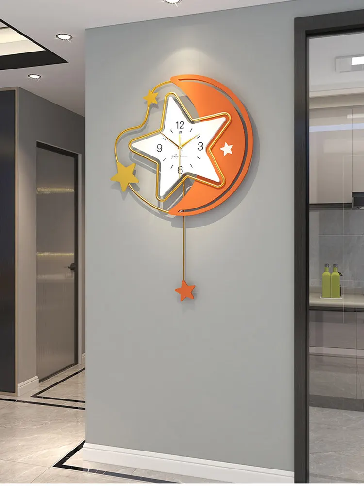 Star Moon Wall Clock Modern Design Home Living Room Clocks Silent Art Home Decoration Hanging
Star Moon Wall Clock Modern Design Home Living Room Clocks Silent Art Home Decoration Hanging