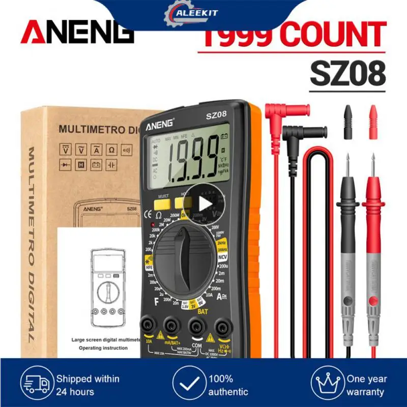 ANENG SZ08 Digital Multimeter AC/DC Ammeter Auto Voltmeter Tester Meter Multimetro With Thermocouple LCD Portable Testers
ANENG SZ08 Digital Multimeter AC/DC Ammeter Auto Voltmeter Tester Meter Multimetro With Thermocouple LCD Portable Testers