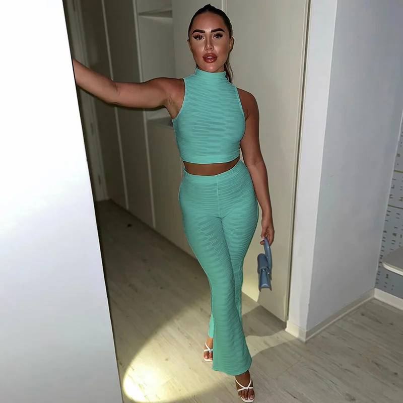 Sleeveless Vest Top Pants Sports Suit 2022 Women Fashion Casual Suit Bandage Bodycon Sexy Women's Tracksuits Two Pieces Set
Sleeveless Vest Top Pants Sports Suit 2022 Women Fashion Casual Suit Bandage Bodycon Sexy Women's Tracksuits Two Pieces Set