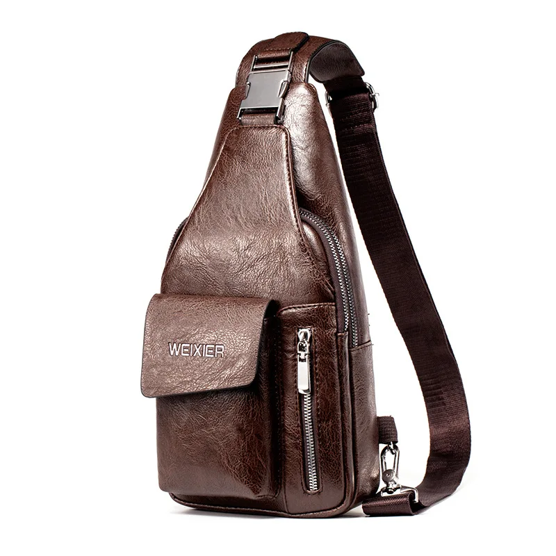 Vintage Pu Leather Men's Chest Bags Brown Casual Men Shoulder Crossbody Chest Pack Waterproof Phone Pouch
Vintage Pu Leather Men's Chest Bags Brown Casual Men Shoulder Crossbody Chest Pack Waterproof Phone Pouch