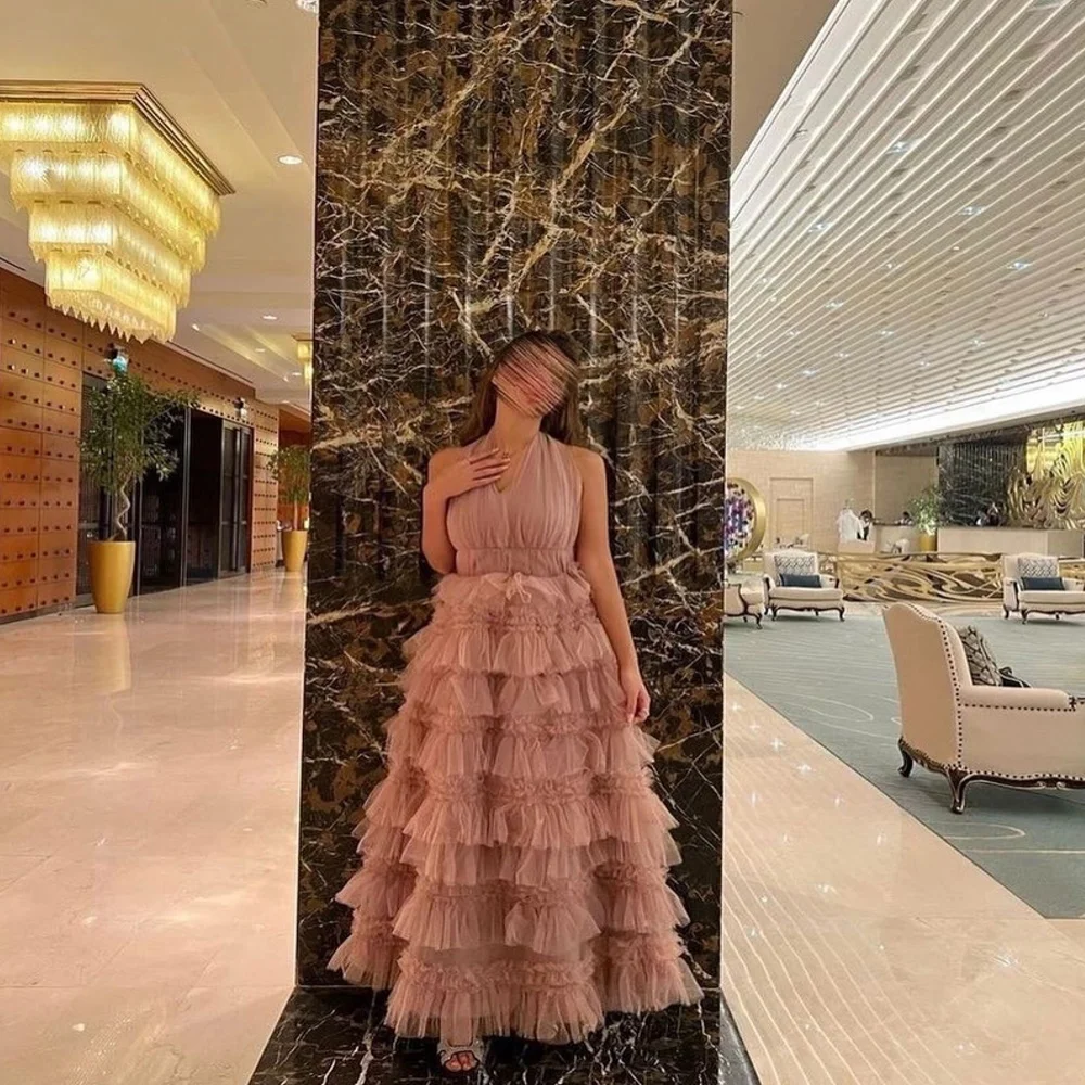 Katerina Saudi Arabia Pink Evening Dresses Princess Formal Dress Floor Length Ruffles Ruched Tulle Prom Gowns Graduation Party
Katerina Saudi Arabia Pink Evening Dresses Princess Formal Dress Floor Length Ruffles Ruched Tulle Prom Gowns Graduation Party