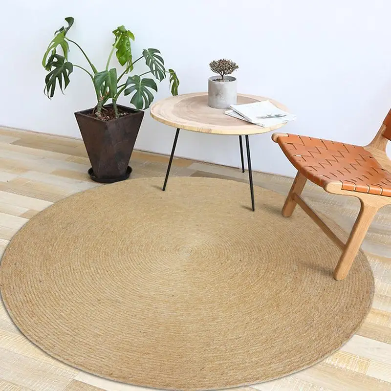 Hand-Woven Saloon Table Round Jute Carpets Computer Chair Yoga Rug Children Study Room Footcloth Prayer Mats Rural Style 2023
Hand-Woven Saloon Table Round Jute Carpets Computer Chair Yoga Rug Children Study Room Footcloth Prayer Mats Rural Style 2023