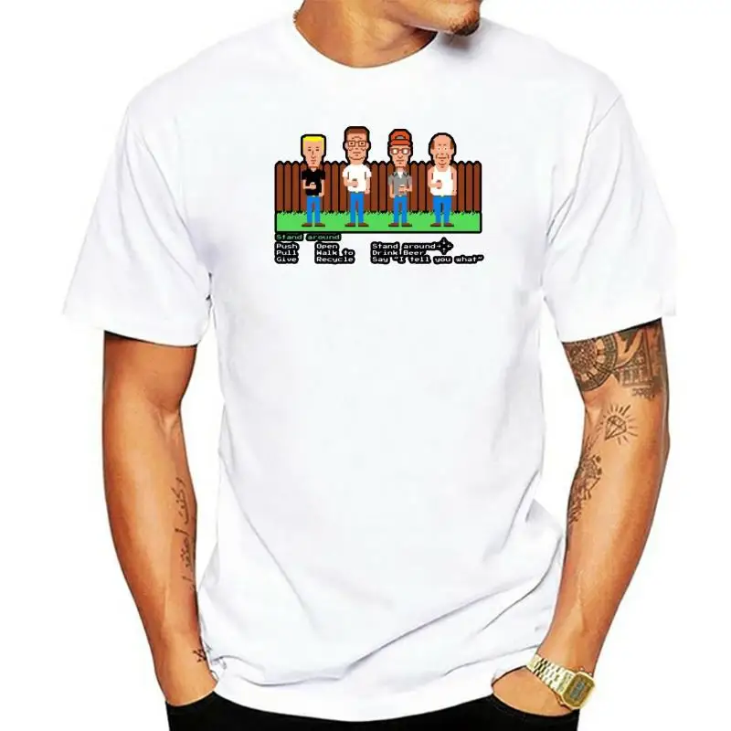 Camiseta de algodón de manga corta para hombre y mujer, ropa para parte superior masculina, de la mansión, el rey de la Hill
Camiseta de algodón de manga corta para hombre y mujer, ropa para parte superior masculina, de la mansión, el rey de la Hill