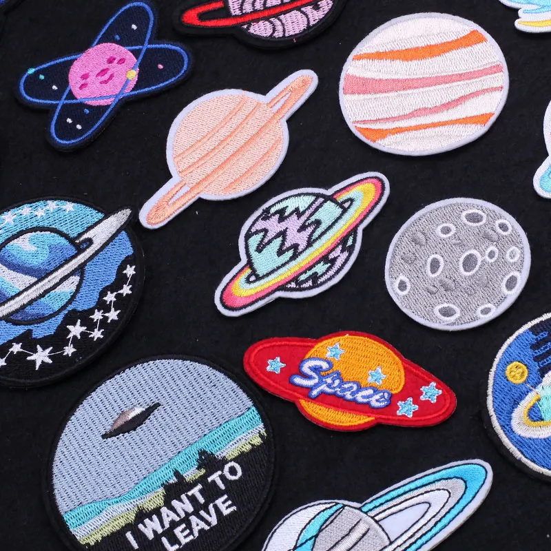 Saturn Planet Silver Rocket Space Embroidery Patch Clothing Thermoadhesive Patches for Clothes Sewing Badges for Woman Applique
Saturn Planet Silver Rocket Space Embroidery Patch Clothing Thermoadhesive Patches for Clothes Sewing Badges for Woman Applique