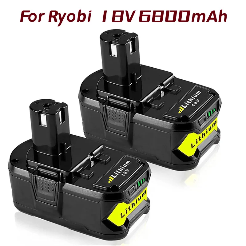 

6,8 Ач 18 в сменная батарея для Ryobi 18 В литиевая батарея для P108 P102 P103 P104 P105 P109 Ryobi 18 в + беспроводной инструмент