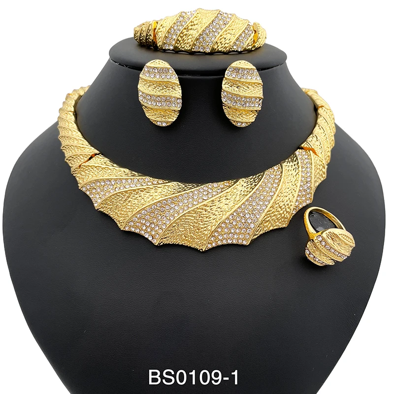 New Italian Gold Plated Jewelry Set Necklace And Earrings For Women conjuntos de joyas de joyería fina
New Italian Gold Plated Jewelry Set Necklace And Earrings For Women conjuntos de joyas de joyería fina