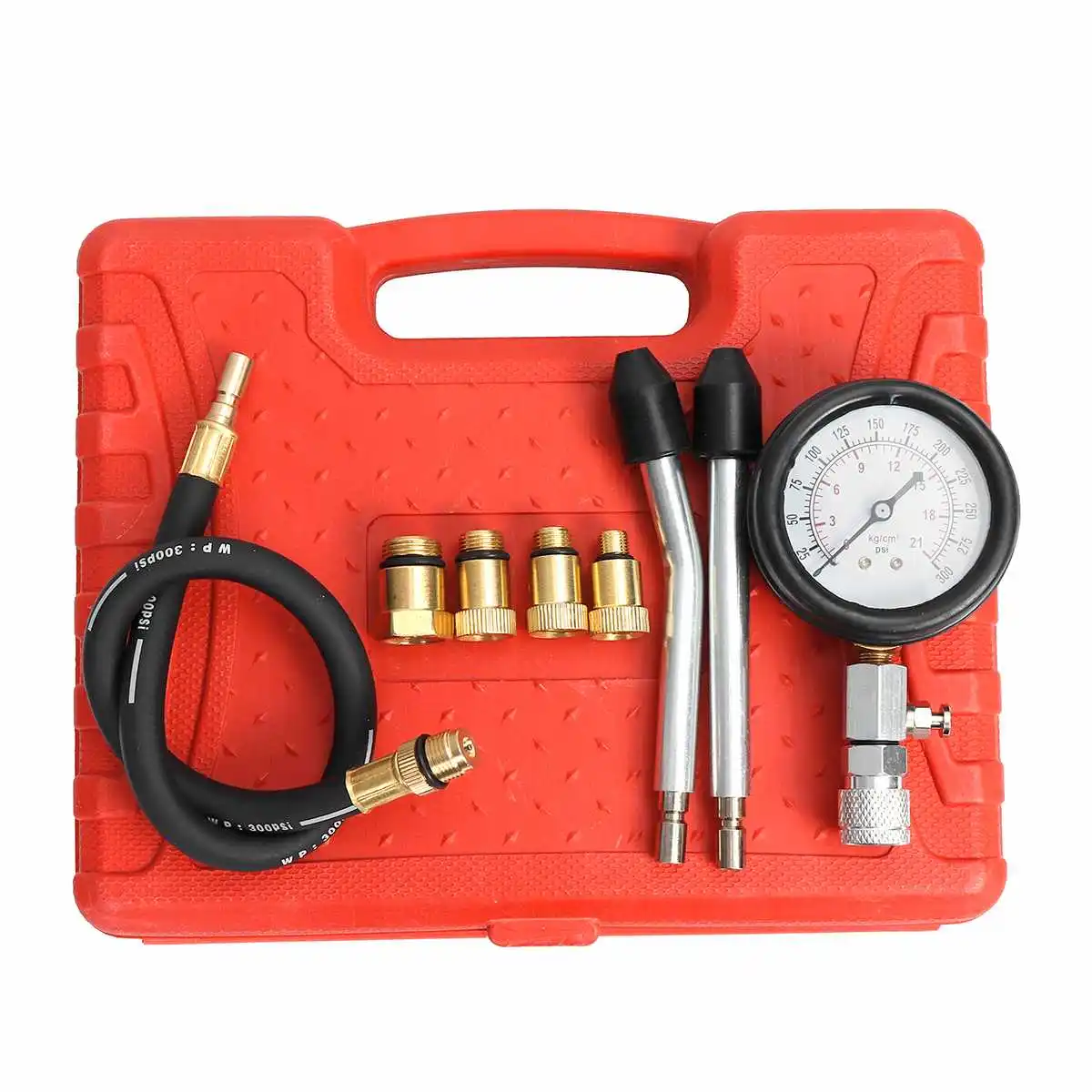 Car 0-300psi Gasoline Engine Compression Tester Tool Kit Auto Petrol Gas Engine Cylinder Pressure Gauge Tester
Car 0-300psi Gasoline Engine Compression Tester Tool Kit Auto Petrol Gas Engine Cylinder Pressure Gauge Tester