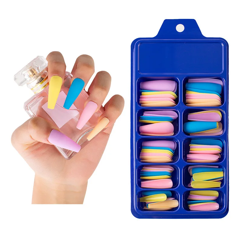 100Pcs False Nails Coffin Nude/black Color Mix Matte Artificial Long Ballerina Fake Nails Full Cover Nail Tips Press on Nails
100Pcs False Nails Coffin Nude/black Color Mix Matte Artificial Long Ballerina Fake Nails Full Cover Nail Tips Press on Nails