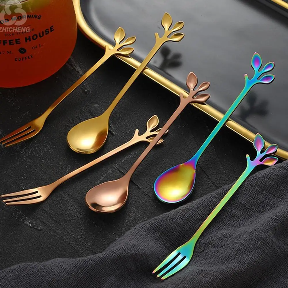 Steel Spoons Stirring Spoon Fruit Fork Coffee Mixing Spoon Dessert Spoon Table Decor Party Gift Kitchen Tool
Steel Spoons Stirring Spoon Fruit Fork Coffee Mixing Spoon Dessert Spoon Table Decor Party Gift Kitchen Tool