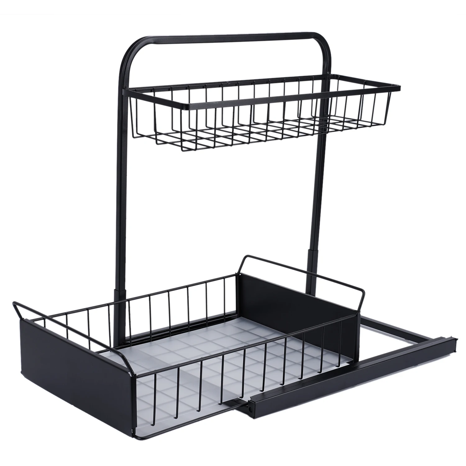 2-Tier Slide Rail Kitchen Spice Organizer Wire Basket Storage Container, Bathroom Countertop Organizer Rack, Black
2-Tier Slide Rail Kitchen Spice Organizer Wire Basket Storage Container, Bathroom Countertop Organizer Rack, Black