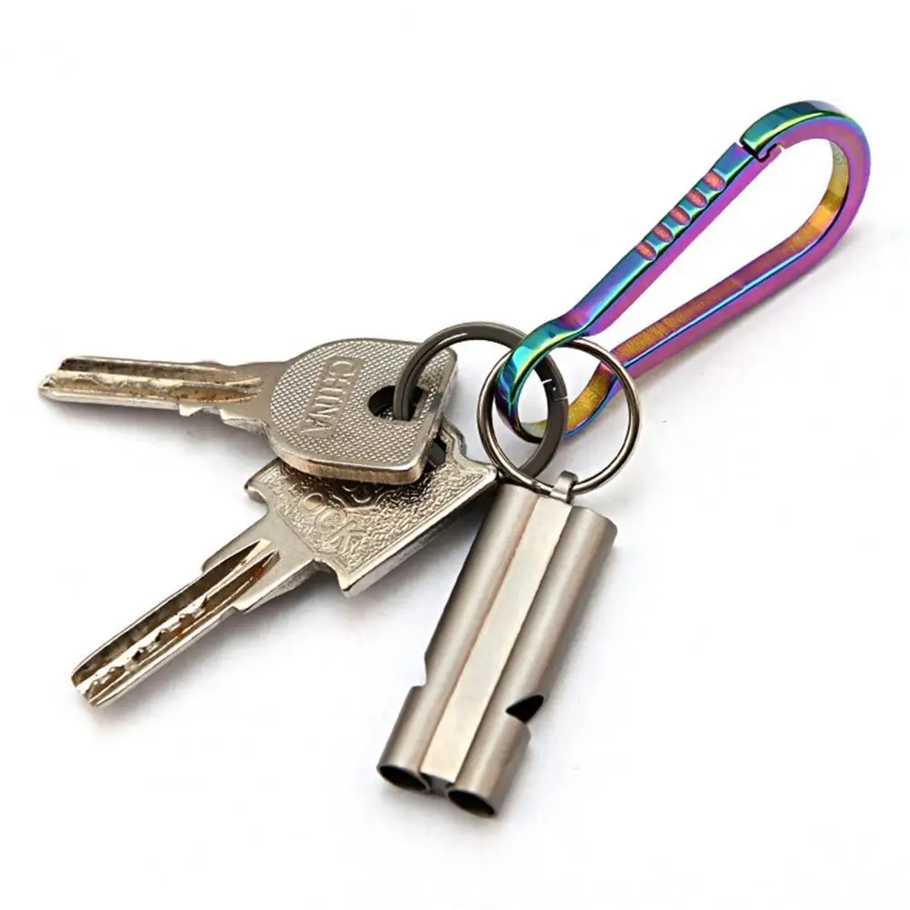 Two-channel loud whistle trekking survival alloy accessories with key ring emergency whistle lanyard camping equipment
Two-channel loud whistle trekking survival alloy accessories with key ring emergency whistle lanyard camping equipment