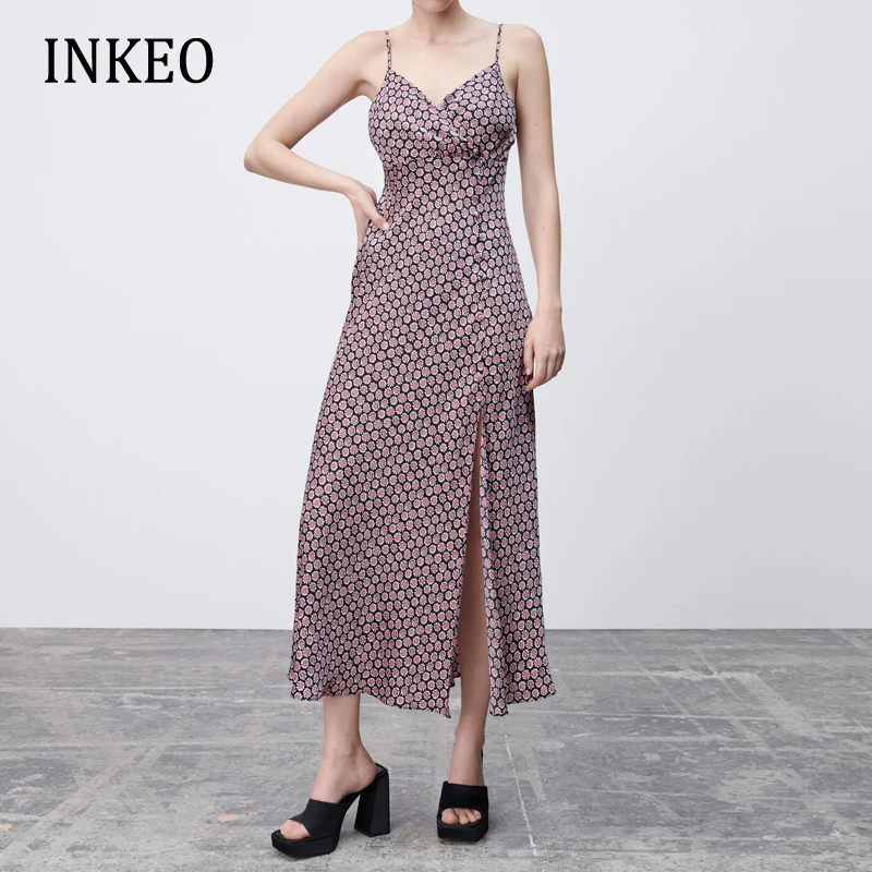 Beach Women floral print camisole dress 2022 Summer Sleeveless Backless Slim Maxi dress Sexy Club Female Clothing INKEO 2D046
Beach Women floral print camisole dress 2022 Summer Sleeveless Backless Slim Maxi dress Sexy Club Female Clothing INKEO 2D046