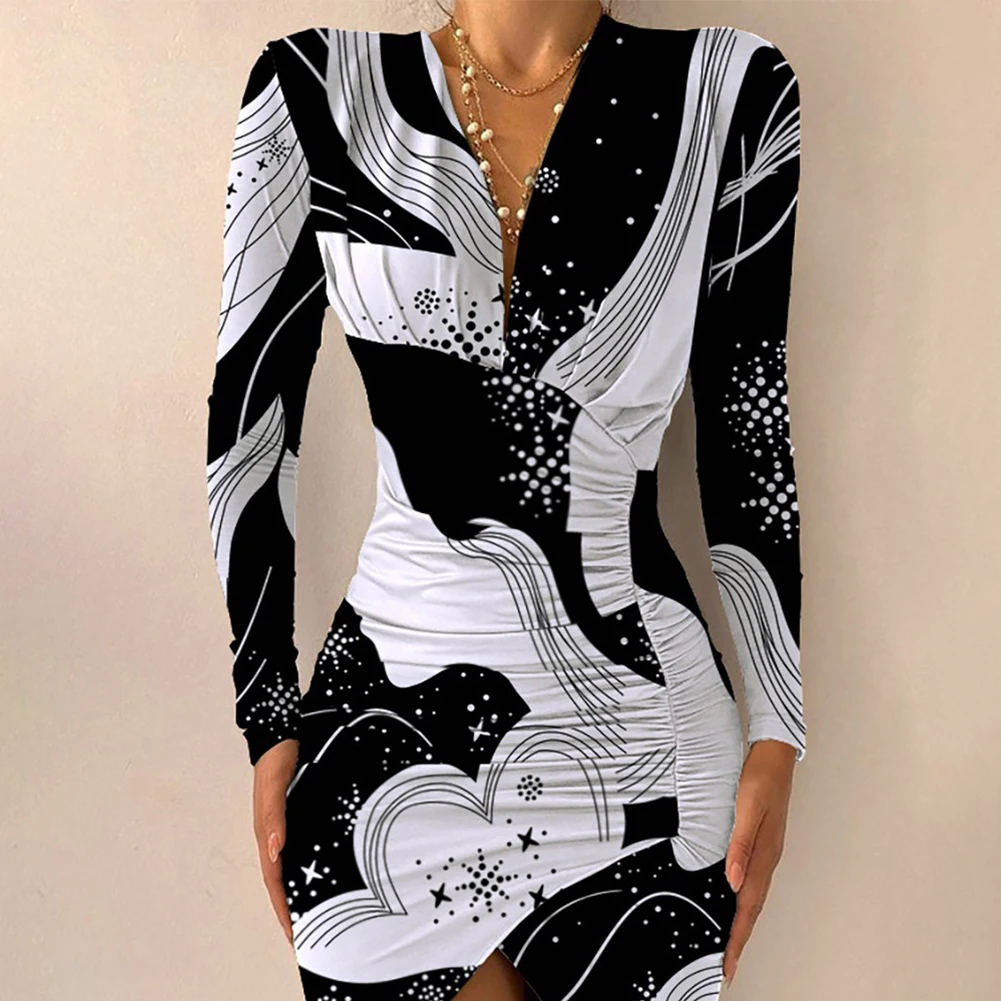 Female Bodycon Dress Nightclub Appointments Durable Elegant Evening Leopard Long Sleeve Skin-friendly Slim Fit
Female Bodycon Dress Nightclub Appointments Durable Elegant Evening Leopard Long Sleeve Skin-friendly Slim Fit