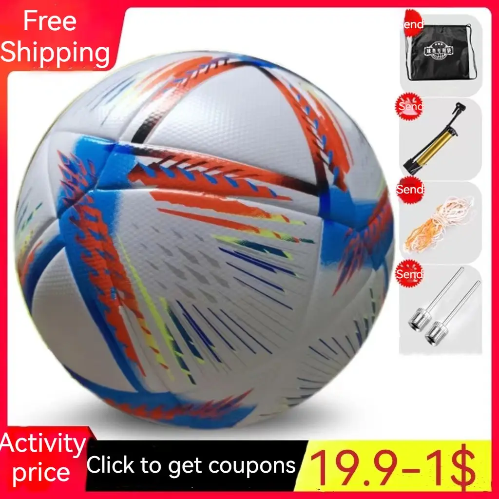 New Top Quality World Cup 2022 Football Official Size 5 PU High Quality Seamless Outdoor Soccer Balls Match Training Futbol
New Top Quality World Cup 2022 Football Official Size 5 PU High Quality Seamless Outdoor Soccer Balls Match Training Futbol