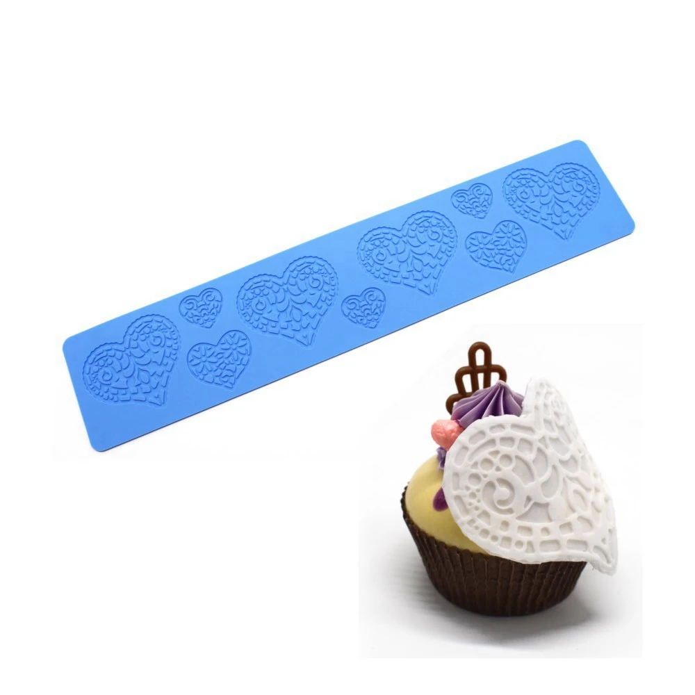 Silicone Heart Shape Fondant Molds Chocolate Mould for Cake Pastry Decor Baking Gumpastes Moulds Decoration Sugar Lace Veil Mat
Silicone Heart Shape Fondant Molds Chocolate Mould for Cake Pastry Decor Baking Gumpastes Moulds Decoration Sugar Lace Veil Mat