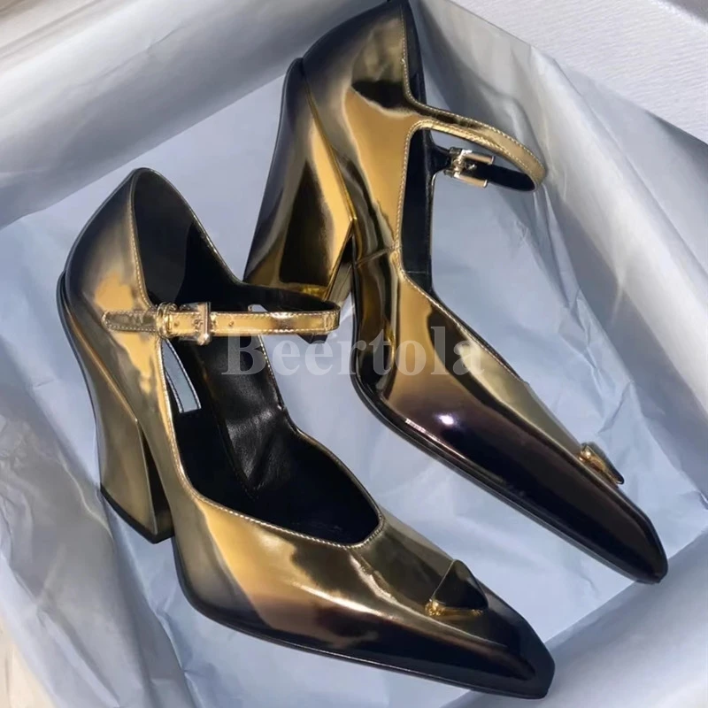 Retro Woman Gradient Chunky Heels Pumps Autumn Winter Ankle Buckle Strap Mary Janes High Heels Square Toe Banquet Leather Shoes
Retro Woman Gradient Chunky Heels Pumps Autumn Winter Ankle Buckle Strap Mary Janes High Heels Square Toe Banquet Leather Shoes