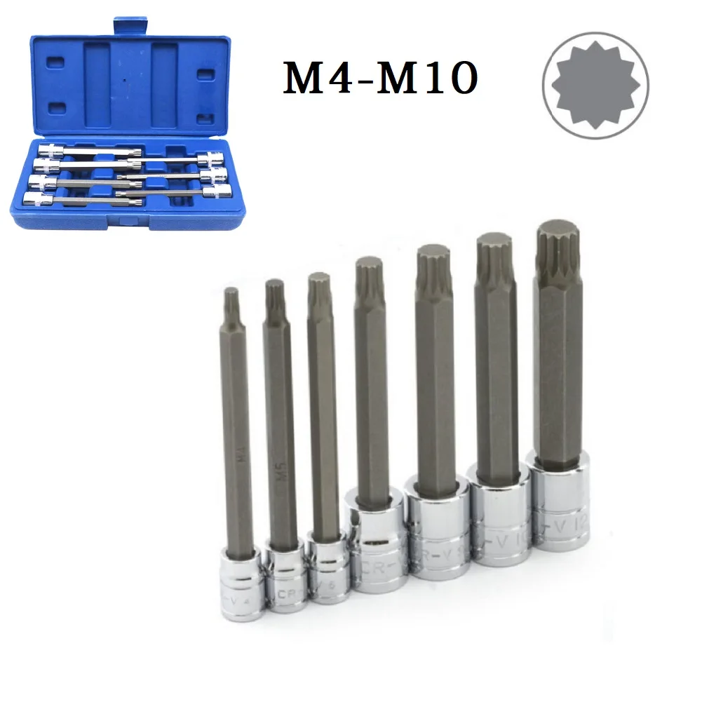 7pcs M4-M10 110mm Alloy Steel Bit Socket Set Hex Socket Wrenches Hand Tool For Removaling Assembling
7pcs M4-M10 110mm Alloy Steel Bit Socket Set Hex Socket Wrenches Hand Tool For Removaling Assembling