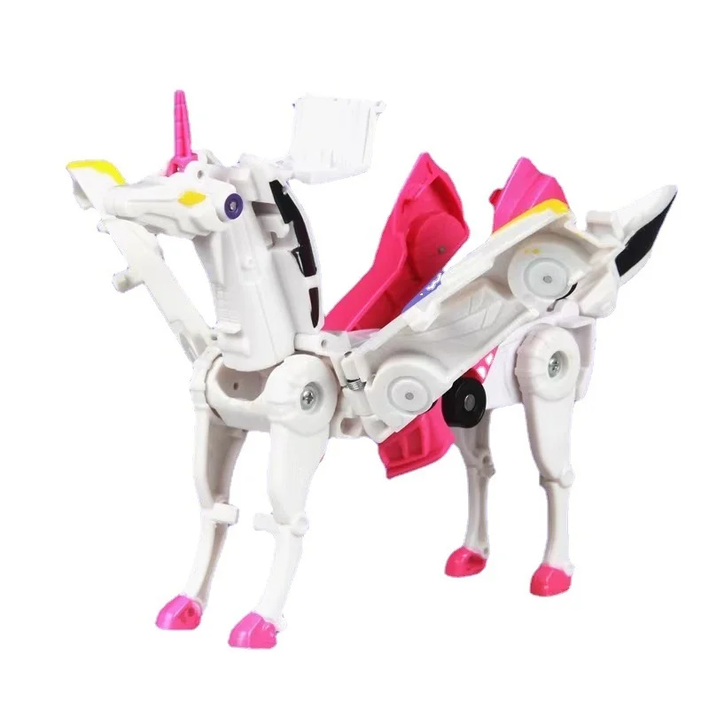 

New Arrivals Magic Sky Wing Flying Horse Unicorn Deformation Automobile Robot Magnetic Attraction Body Collision Toy Car