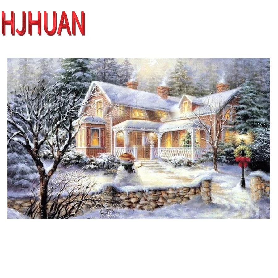 New 5d Diy diamond embroidery house tree snow smoke Modern decor mosaic diamond painting full square/round drill wall art pictur
New 5d Diy diamond embroidery house tree snow smoke Modern decor mosaic diamond painting full square/round drill wall art pictur