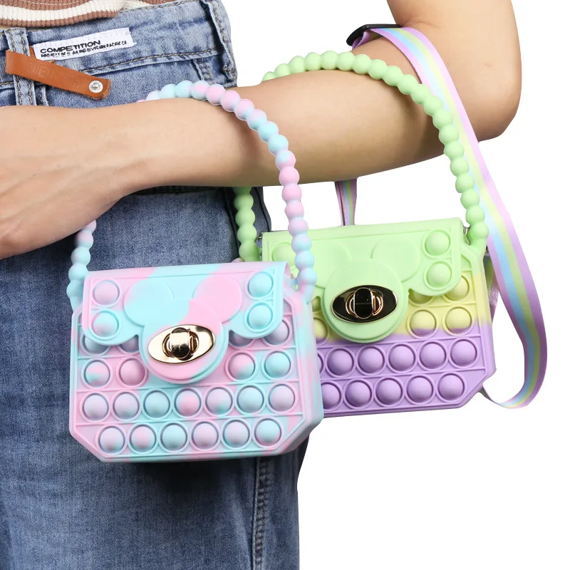 New Antistress Fidget Toys Silicone Cartoon Decorate Shoulder Bag Push Bubble Handbag Coin Pouch Purse for Kids Birthday Gift
New Antistress Fidget Toys Silicone Cartoon Decorate Shoulder Bag Push Bubble Handbag Coin Pouch Purse for Kids Birthday Gift