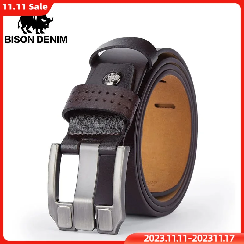 Мужской ремень BISON DENIM, винтажный ремень из натуральной кожи высокого качества с пряжкой, Роскошный пояс для мужские джинсы, брюки, бесплатная доставка
Мужской ремень BISON DENIM, винтажный ремень из натуральной кожи высокого качества с пряжкой, Роскошный пояс для мужские джинсы, брюки, бесплатная доставка