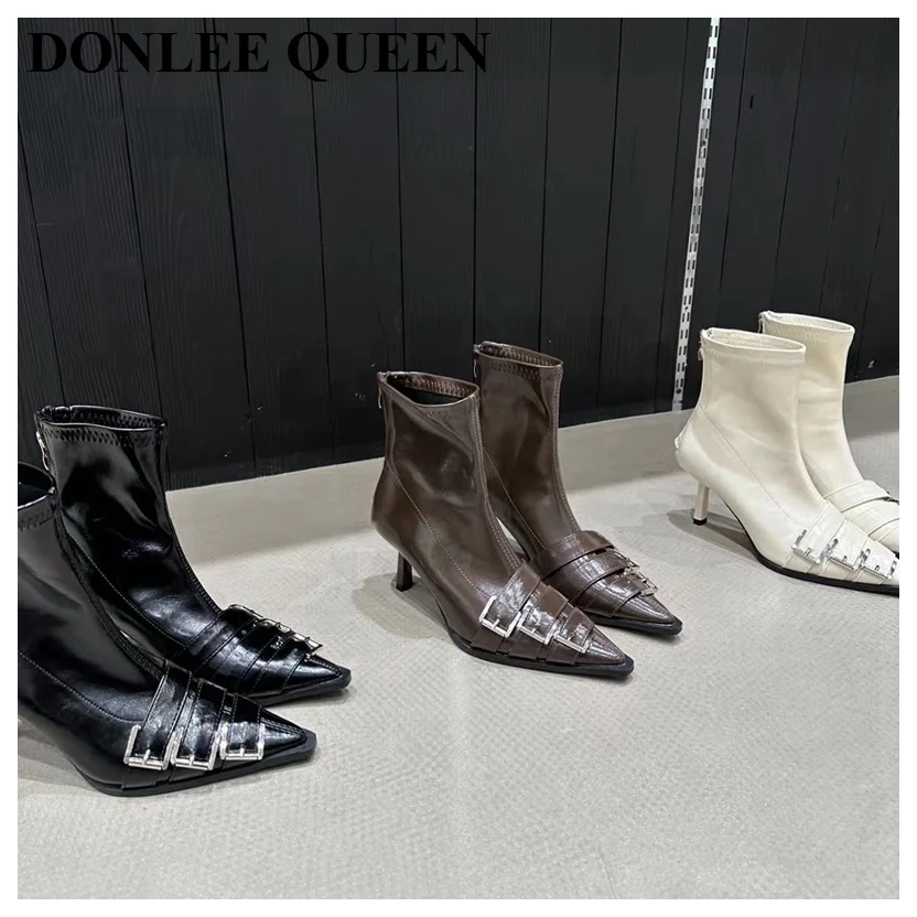Fashion Women Ankle Boots Pointed Toe High Heel Sock Booties Back Zipper Dress Shoes Women Stretch Shoe Female Short Boots Mujer
Fashion Women Ankle Boots Pointed Toe High Heel Sock Booties Back Zipper Dress Shoes Women Stretch Shoe Female Short Boots Mujer