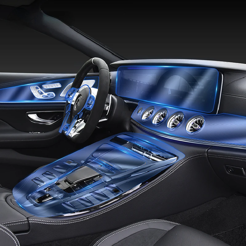 

For Mercedes Benz AMG GT 50 53 63 2019-2022 Car Interior Center console Transparent TPU Protective film Anti-scratch Accessories