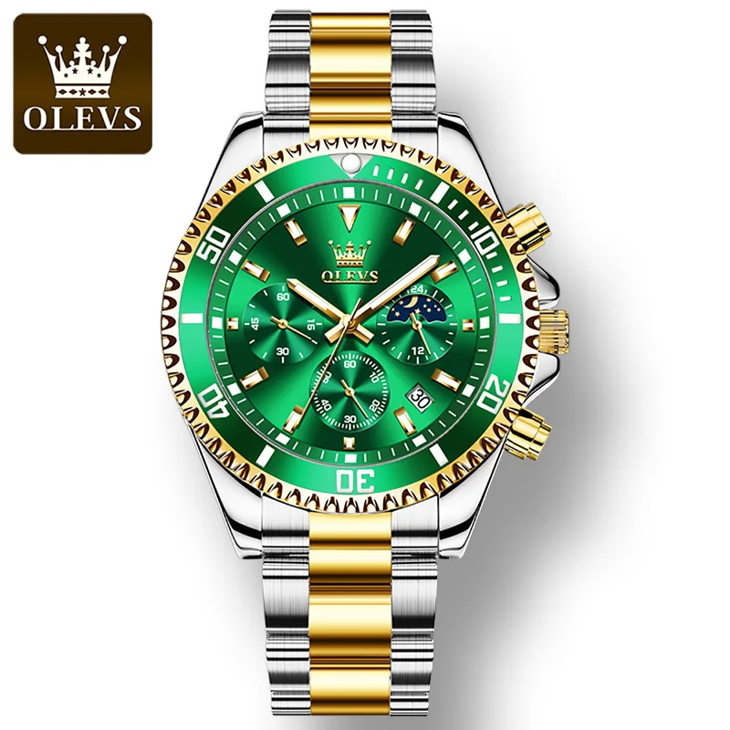OLEVS 2870 Fashion Quartz Watch for Men Stainless Steel Strap Waterproof Multifunctional Three-eye Men Wristwatch Luminous
OLEVS 2870 Fashion Quartz Watch for Men Stainless Steel Strap Waterproof Multifunctional Three-eye Men Wristwatch Luminous