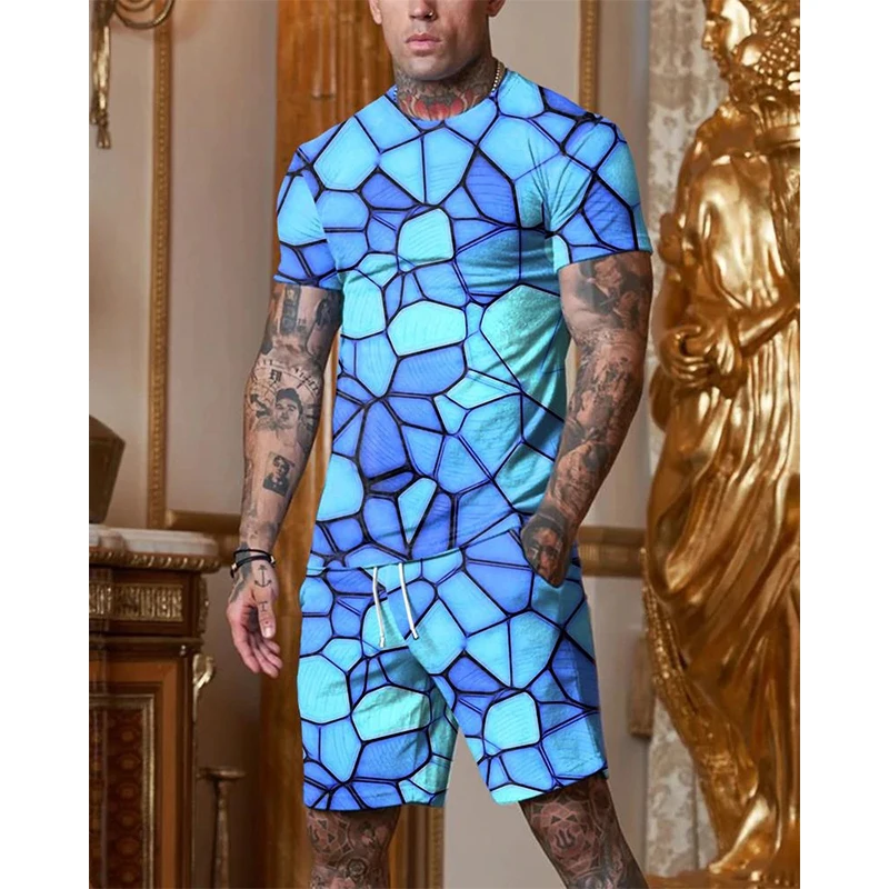 Men T-shirt Sets Geometric Pattern 3D Print Tracksuit T Shirts Shorts 2 Pieces Summer Streetwear Kids Oversized Suit Sportswear
Men T-shirt Sets Geometric Pattern 3D Print Tracksuit T Shirts Shorts 2 Pieces Summer Streetwear Kids Oversized Suit Sportswear