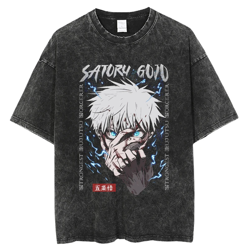 Janapese Anime Jujutsu Kaisen Washed Tshirt Men Women Oversized Streetwear Gojo Satoru T-Shirts Harajuku Short Sleeve Cotton Top
Janapese Anime Jujutsu Kaisen Washed Tshirt Men Women Oversized Streetwear Gojo Satoru T-Shirts Harajuku Short Sleeve Cotton Top