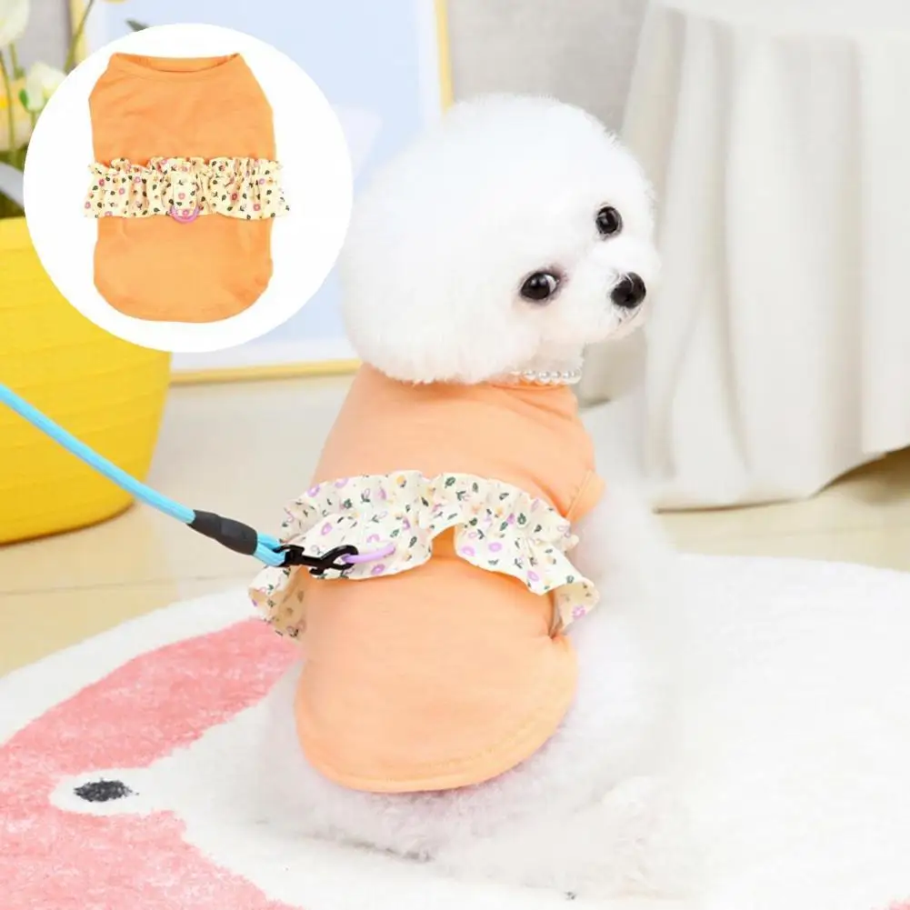 Dog T-shirt Functional Compact Round Collar Solid Color Flower Lace Dog Clothes for Summer Pet Clothing Pet T-shirt
Dog T-shirt Functional Compact Round Collar Solid Color Flower Lace Dog Clothes for Summer Pet Clothing Pet T-shirt