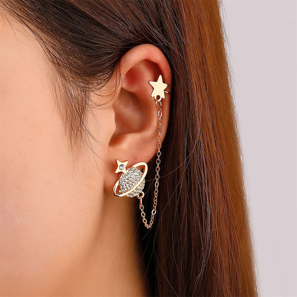 Cute Planet Zircon Earrings for Women Fashion Mini Star Long Tassel Stud Earrings DIY Jewelry Accessories Girlfriends Gifts 2023
Cute Planet Zircon Earrings for Women Fashion Mini Star Long Tassel Stud Earrings DIY Jewelry Accessories Girlfriends Gifts 2023