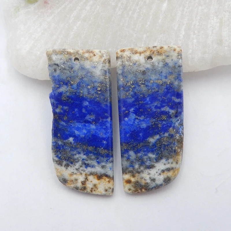 Natural Nugget Lapis Lazuli earrings beads for earrings making 26x22x5mm,27x22x5mm,9.3g
Natural Nugget Lapis Lazuli earrings beads for earrings making 26x22x5mm,27x22x5mm,9.3g