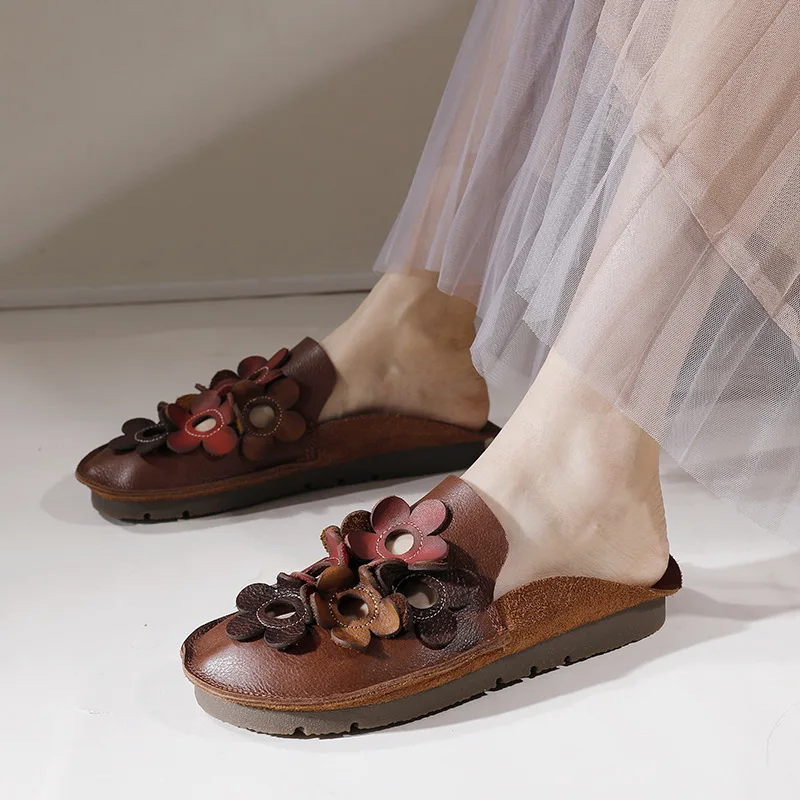 Birkuir Sweet Flowers Slippers For Women Genuine Leather Flat Heel Closed Toe Luxury Summer Outdoor Slippers Slides For Ladies
Birkuir Sweet Flowers Slippers For Women Genuine Leather Flat Heel Closed Toe Luxury Summer Outdoor Slippers Slides For Ladies