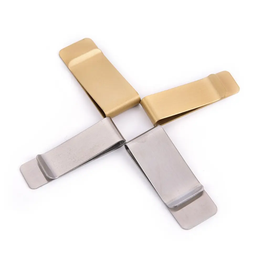 1PCS Portable Brass Stainless Steel Money Clip Wallet Purse for Pocket Metal Money Holder 2Sizes Money Clip Cash Clamp Holder
1PCS Portable Brass Stainless Steel Money Clip Wallet Purse for Pocket Metal Money Holder 2Sizes Money Clip Cash Clamp Holder