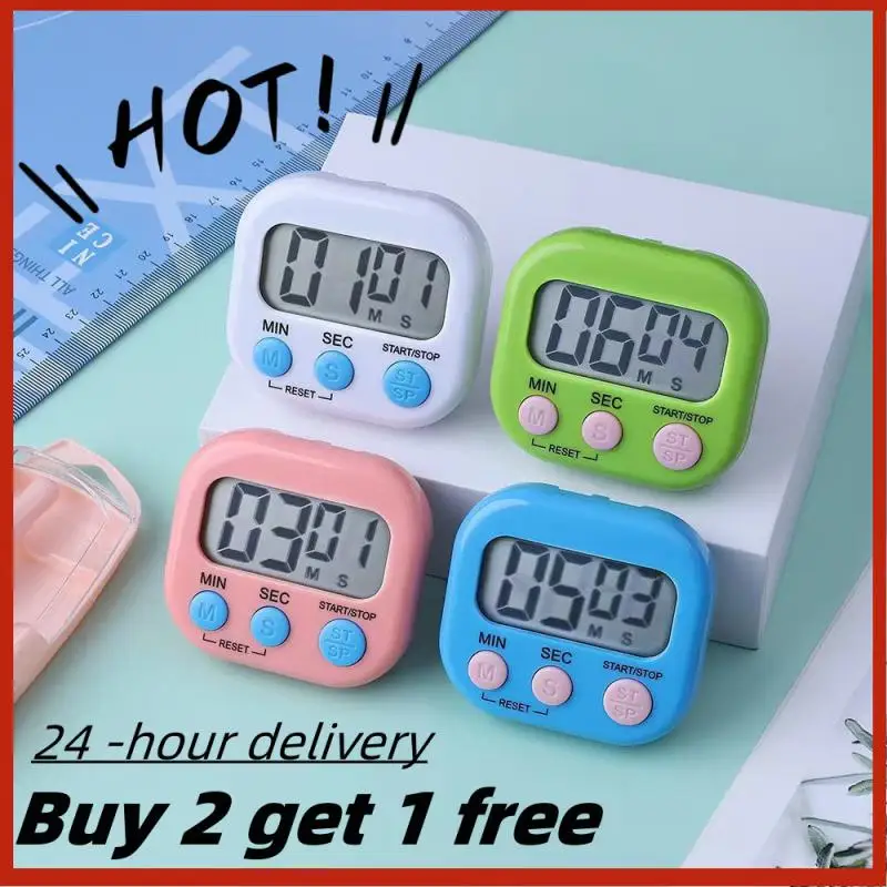 

Electronic Kitchen Timer LCD Display Large Screen Electronic Timer Positive Negative Baking Timer Reminder Timing Big Loud Alarm