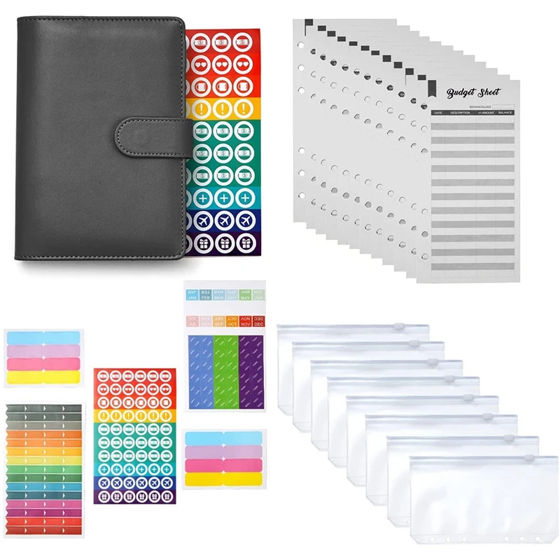 Budget Binder Macaron A6 PU Leather Loose Leaf Bookkeeping Notebook Creativity Cash Budget Financial Planner Handbook
Budget Binder Macaron A6 PU Leather Loose Leaf Bookkeeping Notebook Creativity Cash Budget Financial Planner Handbook