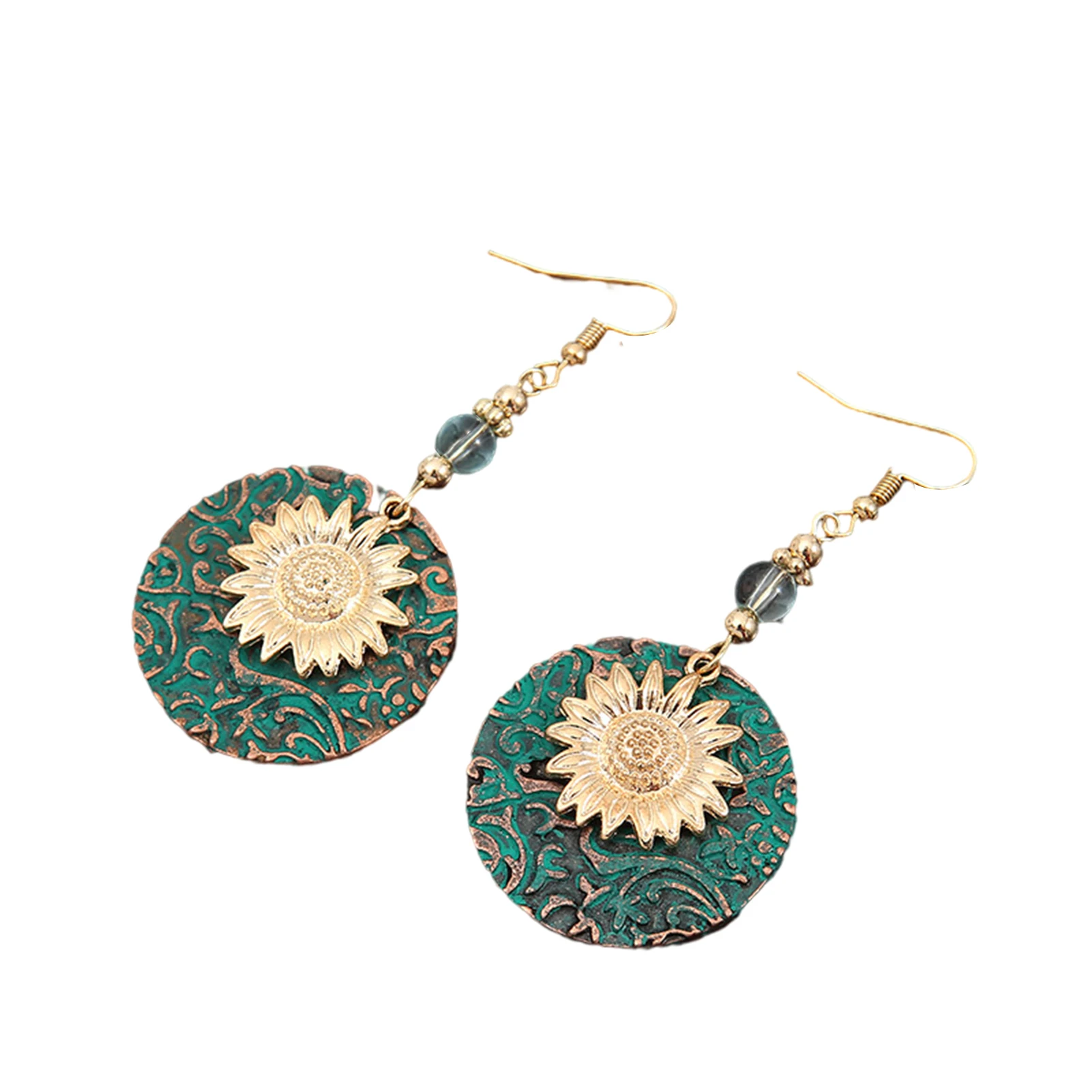 Unique Bohe Double Layer Dangle Drop Earrings With Sunflower Vintage Style Women Girls Jewelry Gifts
Unique Bohe Double Layer Dangle Drop Earrings With Sunflower Vintage Style Women Girls Jewelry Gifts
