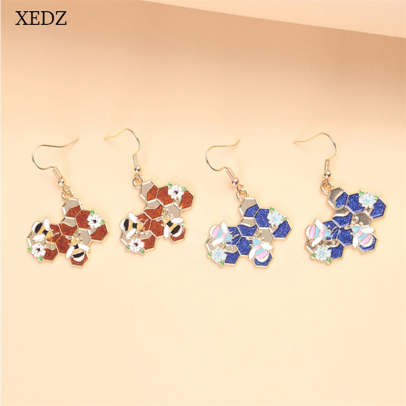 XEDZ Brown/Blue Honeycomb Bee Wired Earrings Fashion Butterfly Insect Crystal Ear Hooks DIY Earrings Accessories Jewelry Gifts
XEDZ Brown/Blue Honeycomb Bee Wired Earrings Fashion Butterfly Insect Crystal Ear Hooks DIY Earrings Accessories Jewelry Gifts