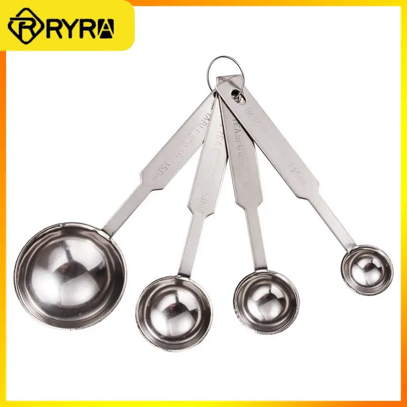 4pcs/set 201 Kitchen Measuring Spoons Stainless Steel Coffee Sugar Sauce Scoop Durable Tableware Handle Kitchen Accessories
4pcs/set 201 Kitchen Measuring Spoons Stainless Steel Coffee Sugar Sauce Scoop Durable Tableware Handle Kitchen Accessories