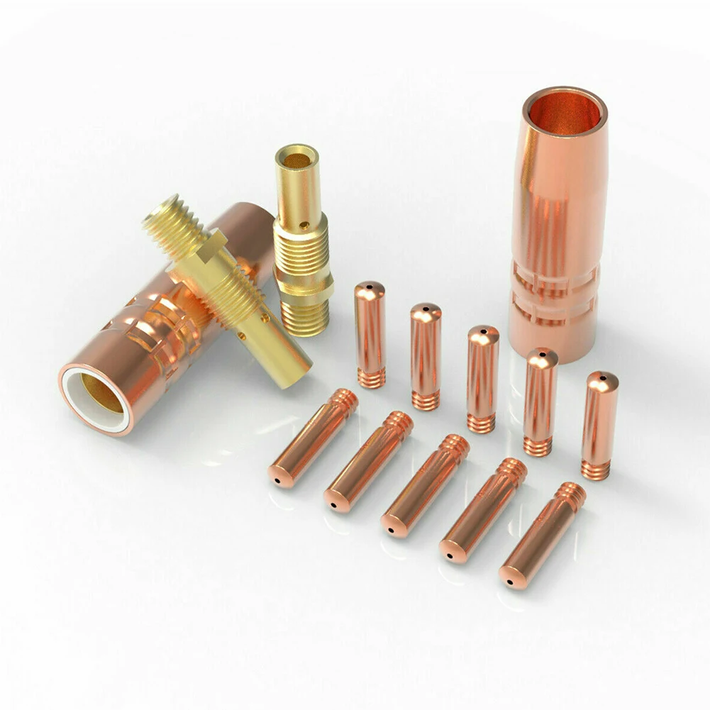 14pcs MIG Welding Tool Copper Accessories Kit Contact Tip & Gas Nozzle & Gas Diffuser For 140/180/125HD/140HD/180HD Welders
14pcs MIG Welding Tool Copper Accessories Kit Contact Tip & Gas Nozzle & Gas Diffuser For 140/180/125HD/140HD/180HD Welders