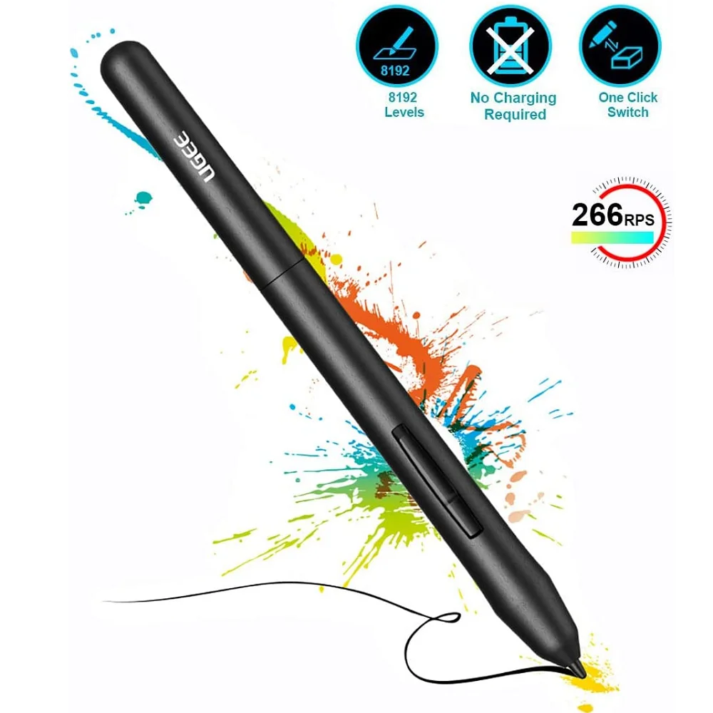 Wireless Stylus Pen for UGEE Graphics Drawing Tablet, 8192 Levels of Pressure-Sensitive Pencil Battery-Free
Wireless Stylus Pen for UGEE Graphics Drawing Tablet, 8192 Levels of Pressure-Sensitive Pencil Battery-Free