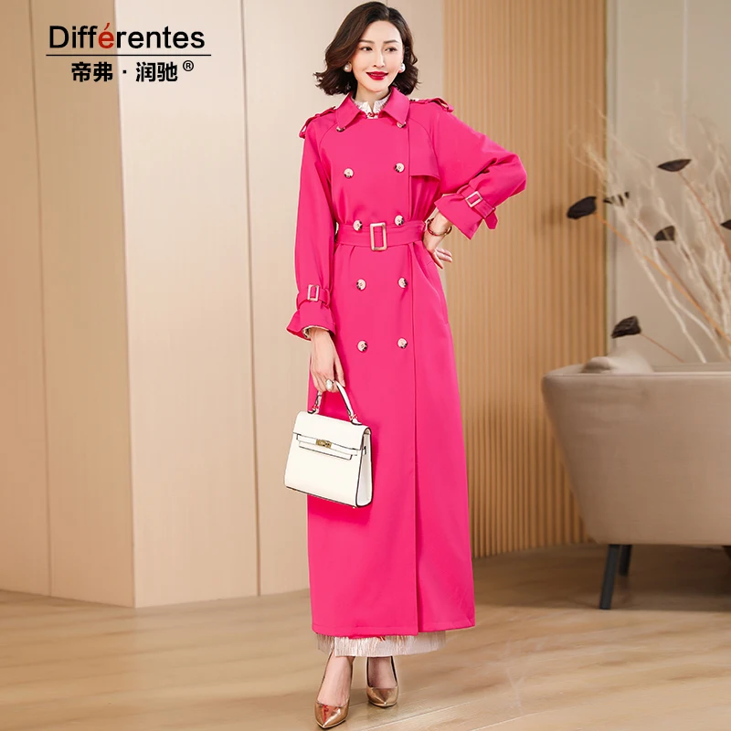 Spring Trench Coat for Office Lady Double Breasted Jackets Korean Fashion Big Hem Long Coat for Women Outwear Adjustable Waist
Spring Trench Coat for Office Lady Double Breasted Jackets Korean Fashion Big Hem Long Coat for Women Outwear Adjustable Waist