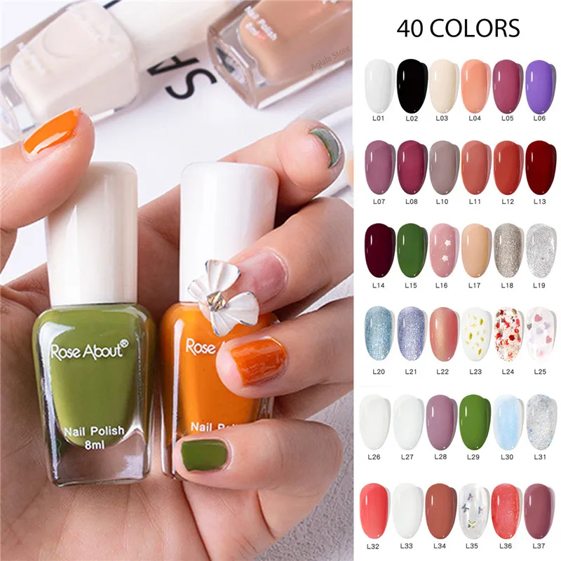 40 Colors No Bake Water-based Nail Polish Glitter Sequins Long-lasting Tearable Healthy Tearable Quick-drying Nude Nail Polish
40 Colors No Bake Water-based Nail Polish Glitter Sequins Long-lasting Tearable Healthy Tearable Quick-drying Nude Nail Polish