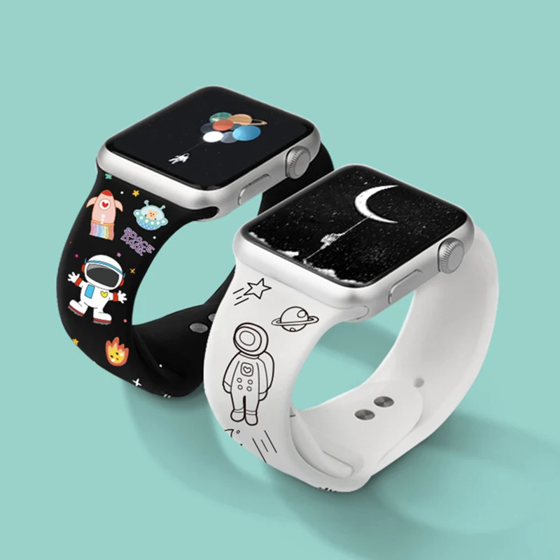 Space Astronaut Band for Apple Watch iWatch 6 SE 5 4 3 41 38MM 40 42 44 45 Child Student Youth Gift Silicone Strap Wristband
Space Astronaut Band for Apple Watch iWatch 6 SE 5 4 3 41 38MM 40 42 44 45 Child Student Youth Gift Silicone Strap Wristband