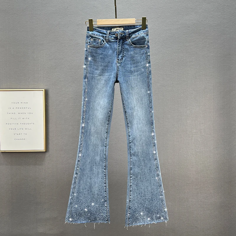 Jeans for Women Bell-Bottom Pants 2022 Spring New High Waist Slim Stretch Flare Trousers Woman Female Jean Denim Pants Femininos
Jeans for Women Bell-Bottom Pants 2022 Spring New High Waist Slim Stretch Flare Trousers Woman Female Jean Denim Pants Femininos