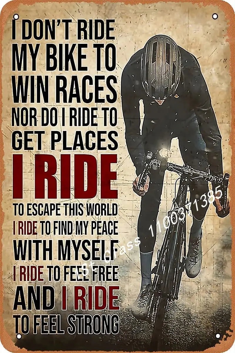 Swrlzvzn Vintage Metal Tin Sign-I Don't Ride My Bike to Win Races-Retro Signs for Home Bars Clubs Cafes Wall Art Decor 8x12 Inch
Swrlzvzn Vintage Metal Tin Sign-I Don't Ride My Bike to Win Races-Retro Signs for Home Bars Clubs Cafes Wall Art Decor 8x12 Inch